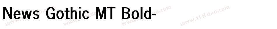News Gothic MT Bold字体转换